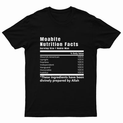 Moabite Nutrition Facts Tee Shirt