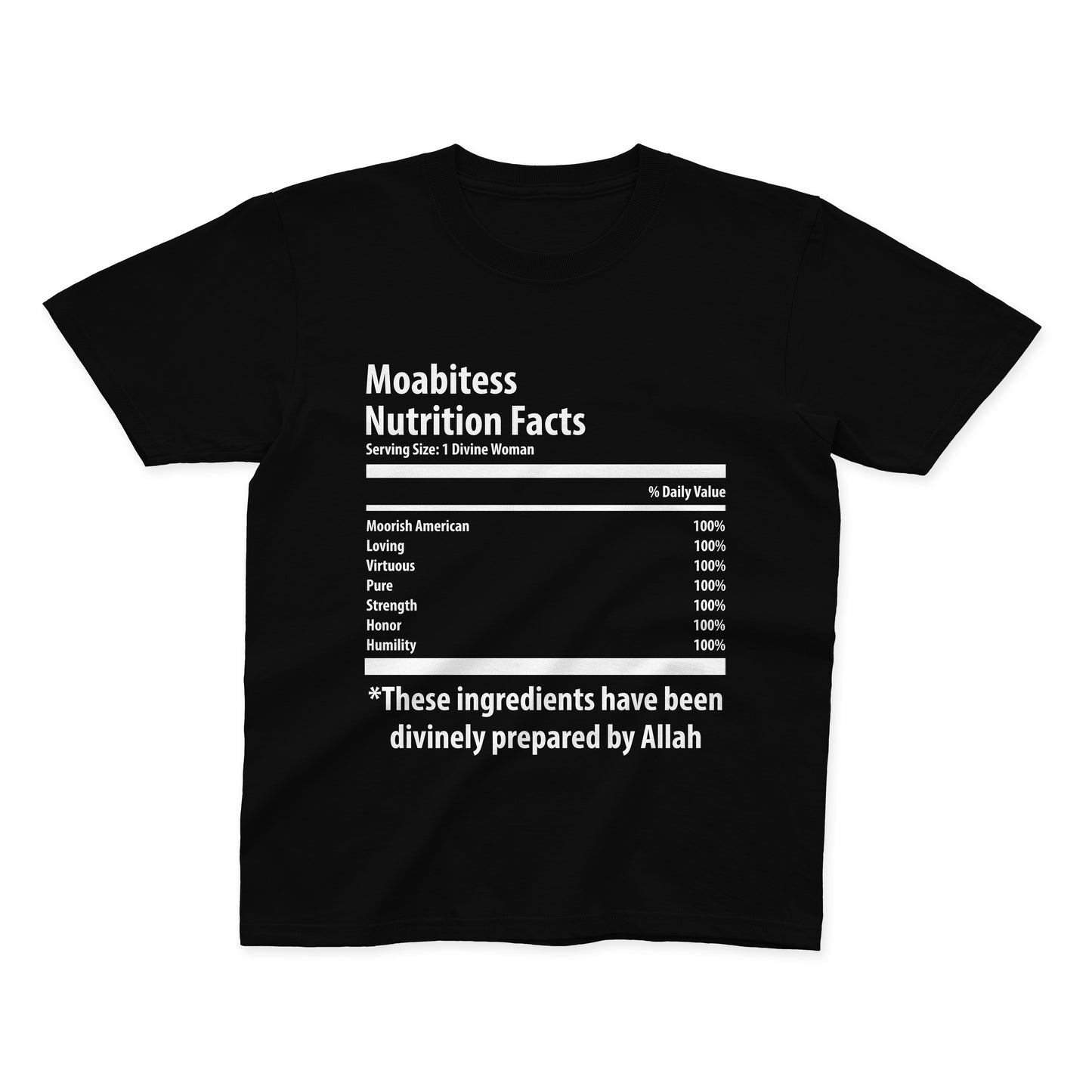 Moabitess Nutrition Facts Youth T-Shirt