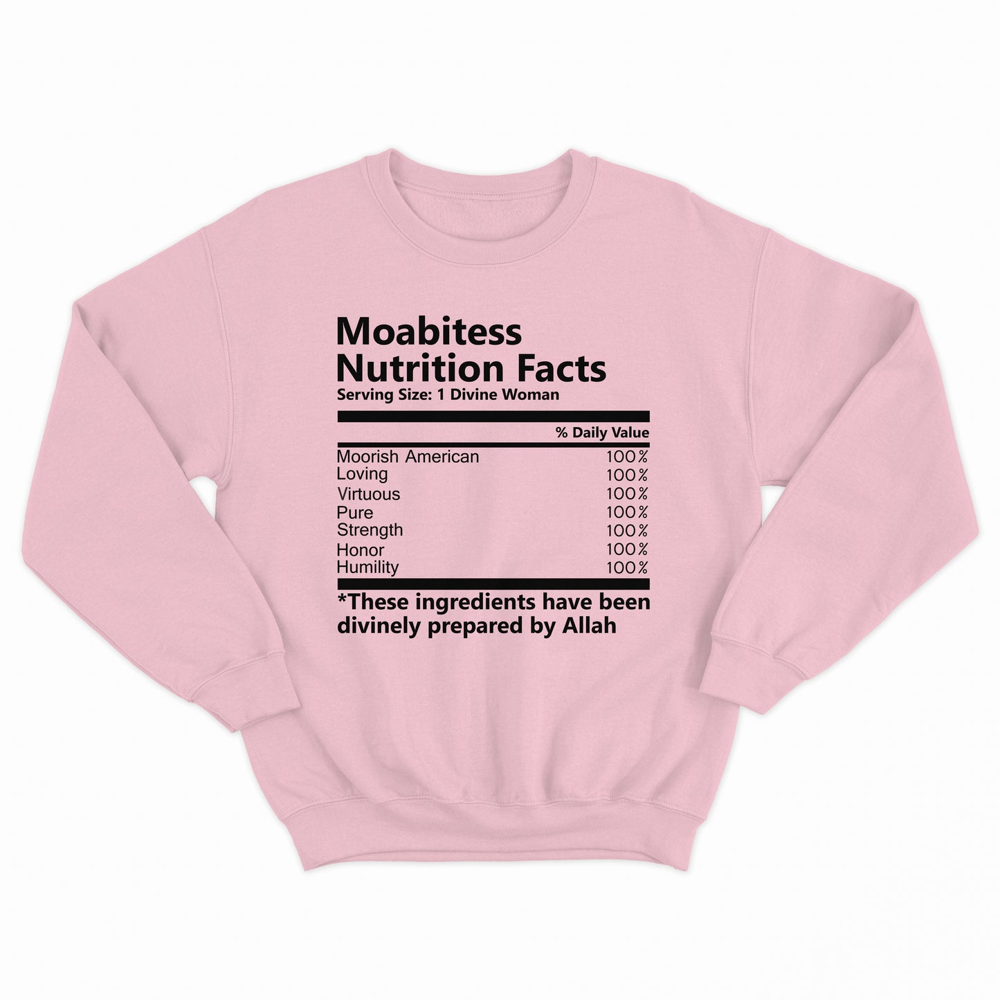 Moabitess Nutrition Facts Youth Sweatshirt