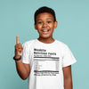 Moabite Nutrition Facts Youth T-Shirt