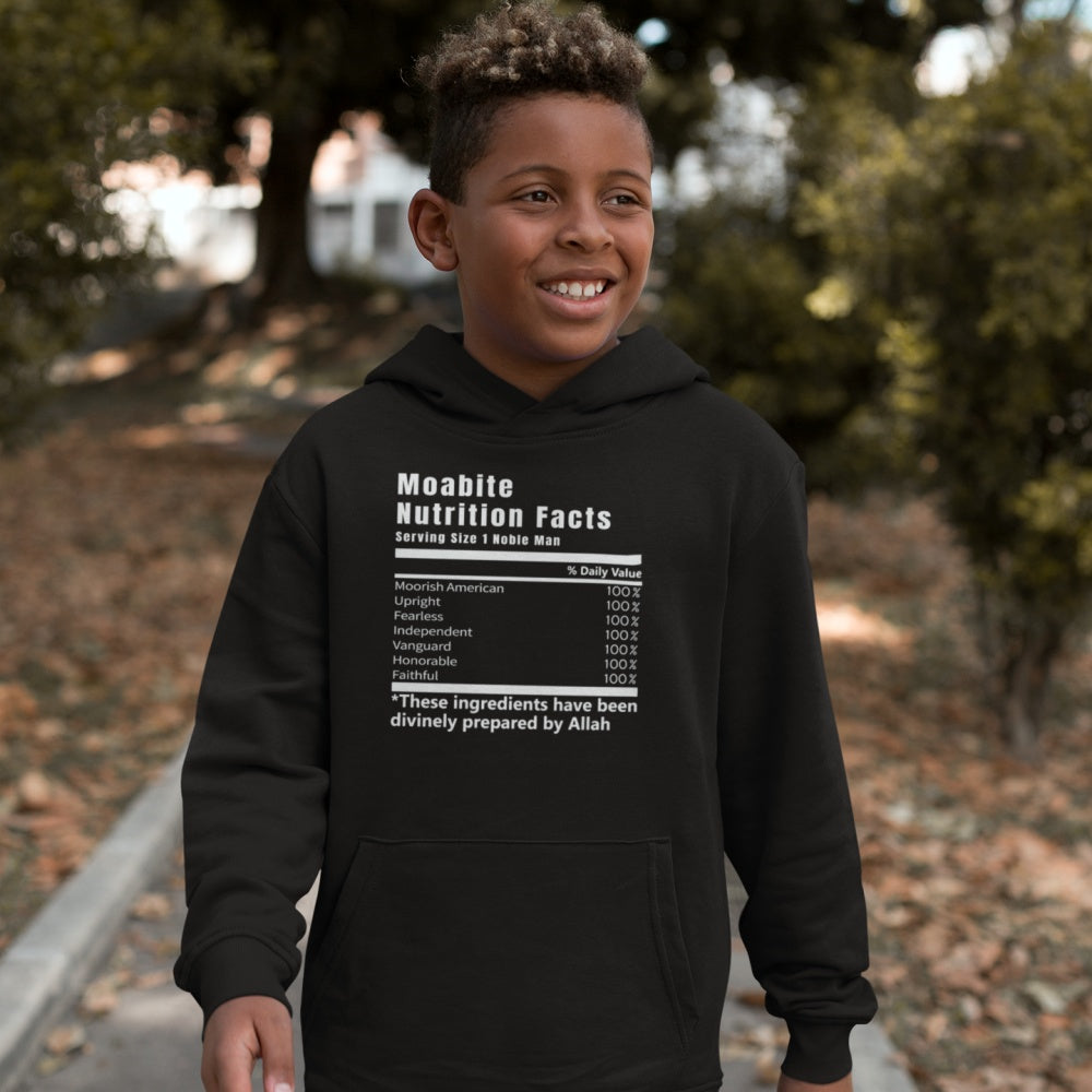 Moabite Nutrition Facts Youth Hoodie