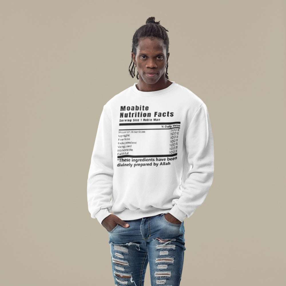 Moabite Nutrition Facts Sweatshirt