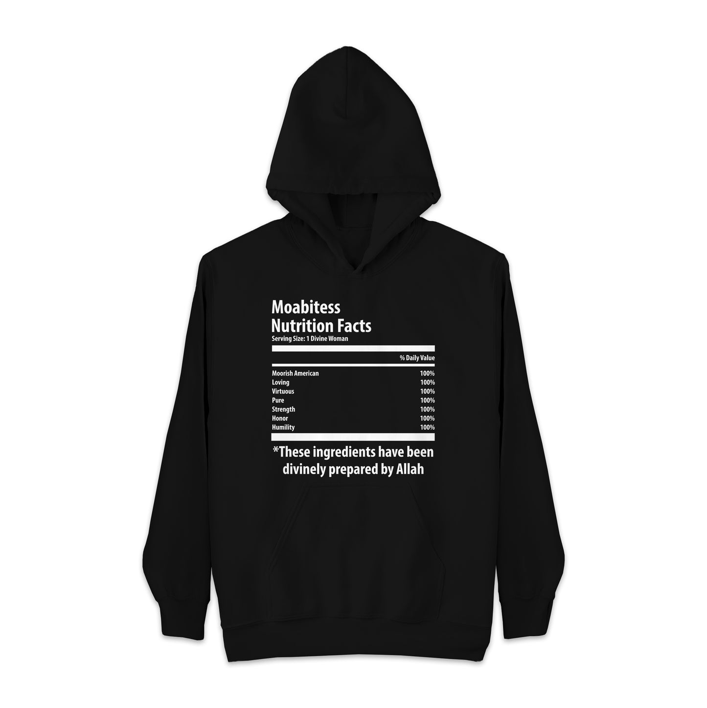 Moabitess Nutritional Facts Hoodie